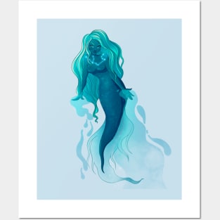 Aquarius Mermaid Posters and Art